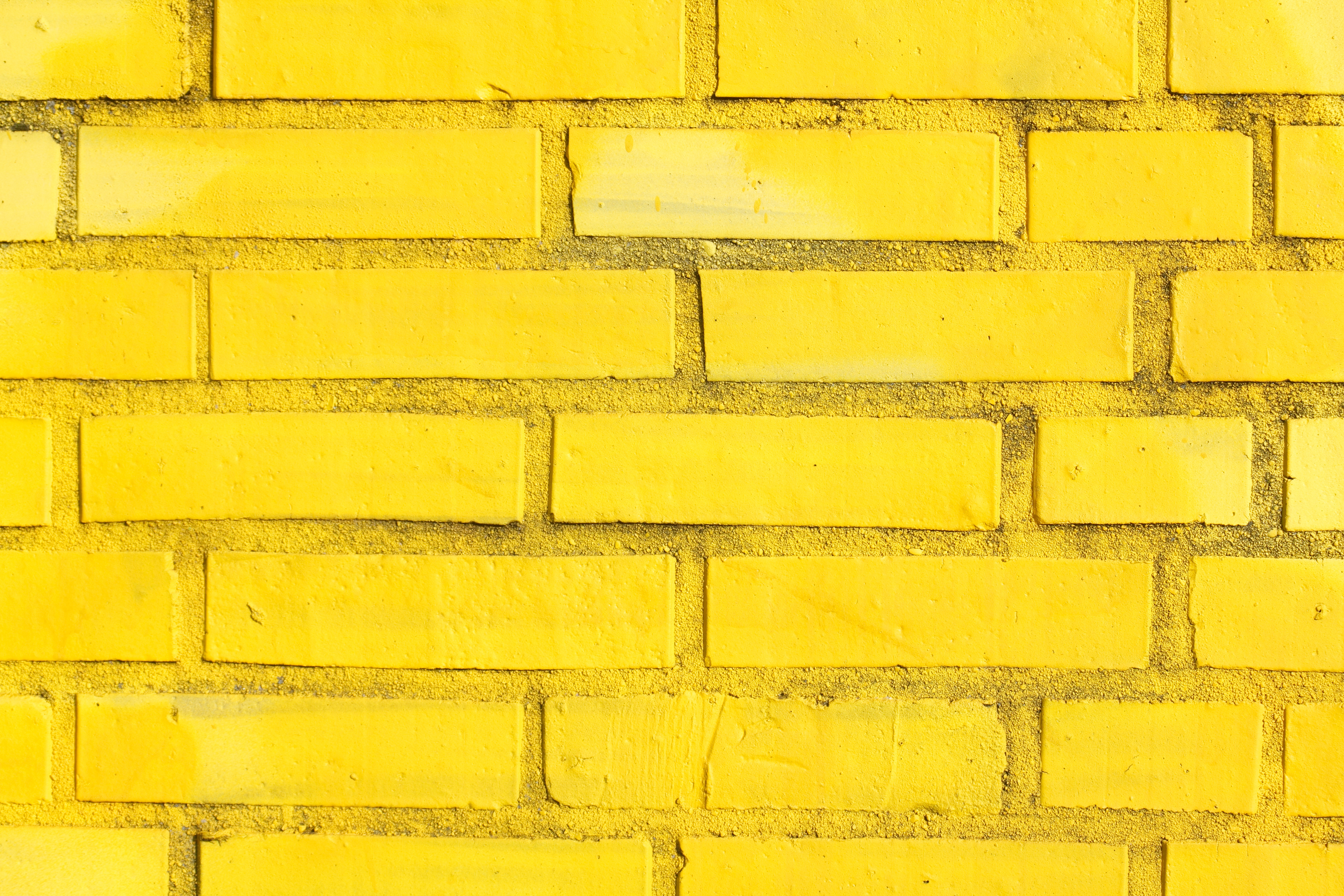 yellow brick wall, bricks